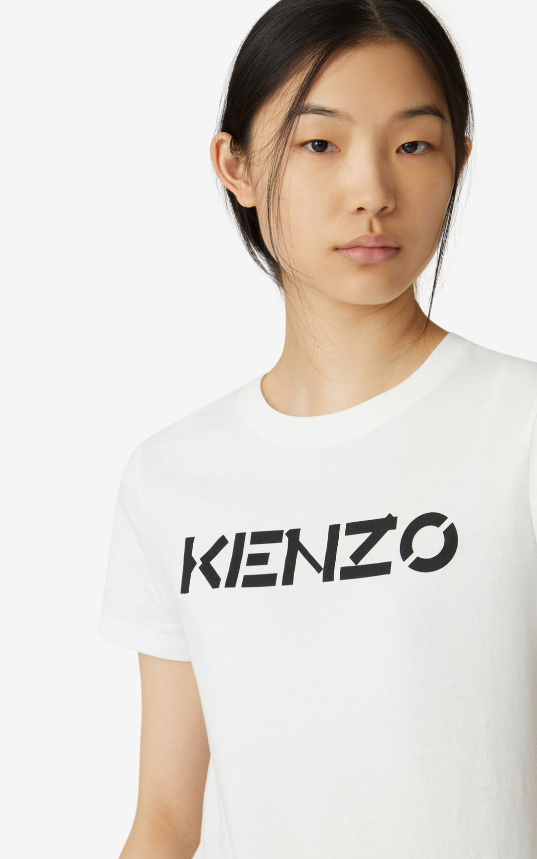 Camiseta Kenzo Logo Feminino - Branco | 103WBUFAN